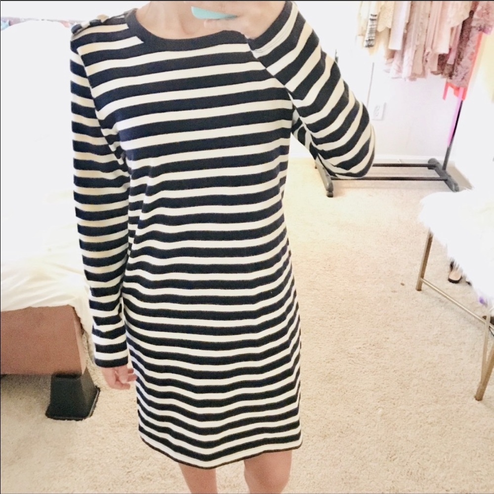 NWT joe fresh navy striped shift dress